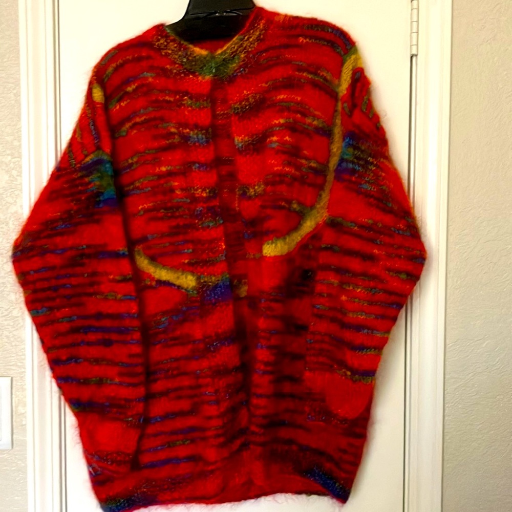 Custom made long sweater, multicolor